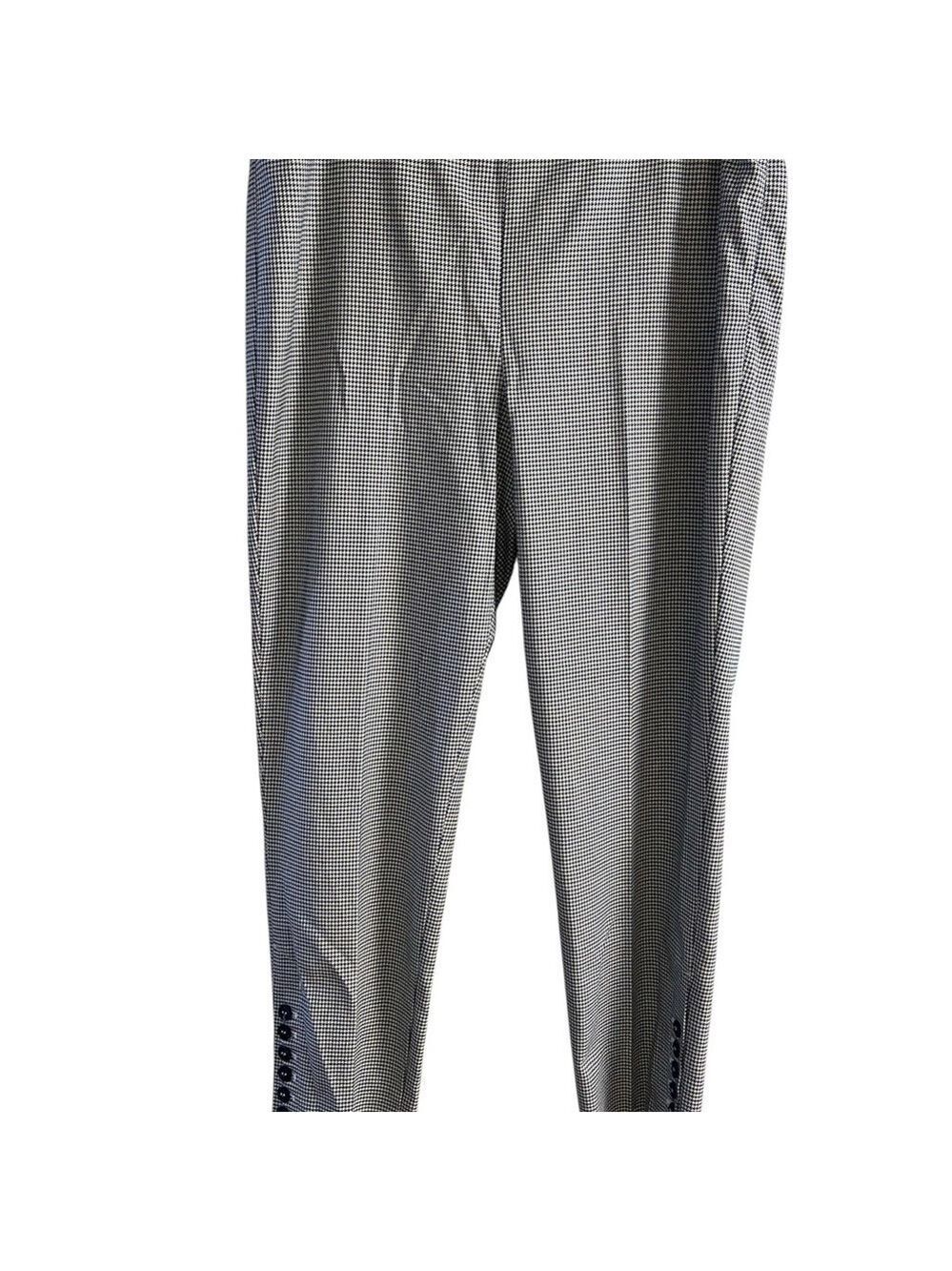 Talbots Chatham Black and White Patterned Dress Pants Sz 14 NWT